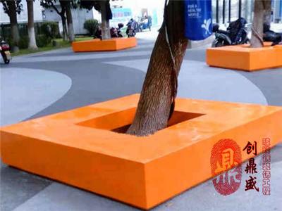 012玻璃钢树池花池座凳