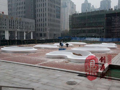 003玻璃钢树池花池座凳