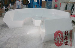 玻璃钢菱形组合沙发座椅