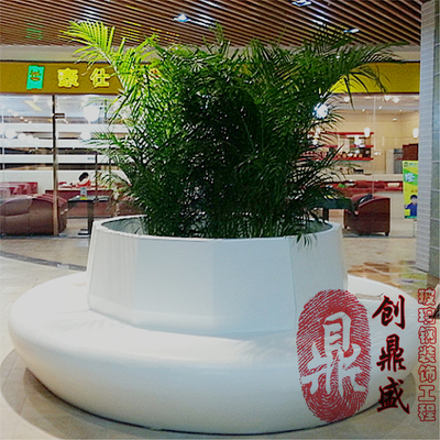 009玻璃钢树池花池座凳