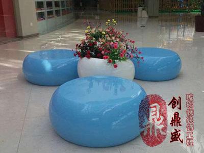 商业广场玻璃钢圆凳