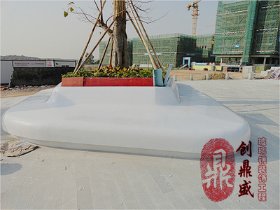 008玻璃钢树池花池座凳