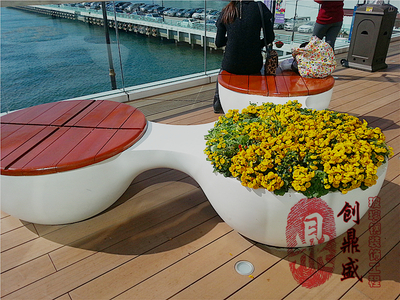 016玻璃钢树池花池座凳